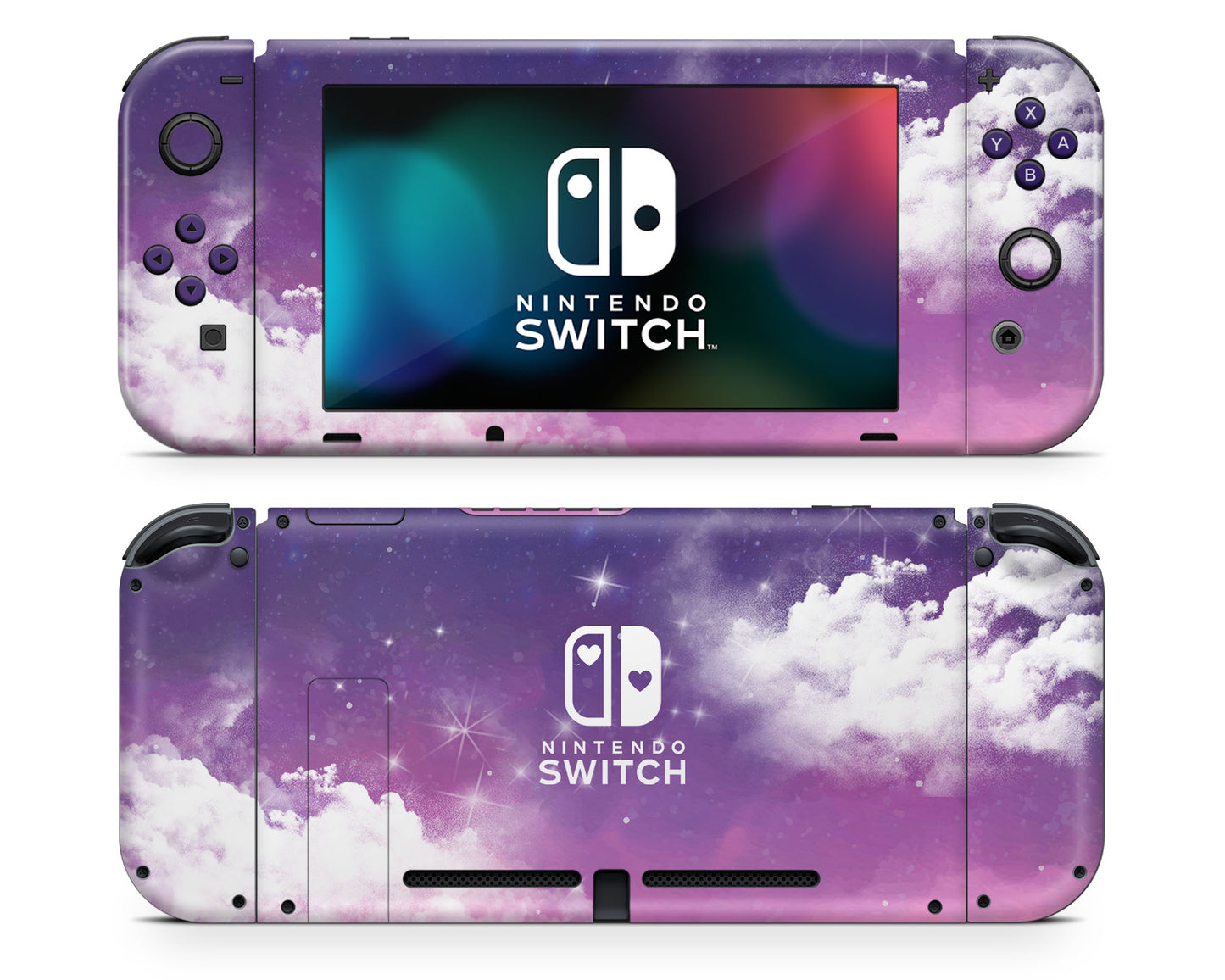 Purple Night Clouds Nintendo Switch Skin