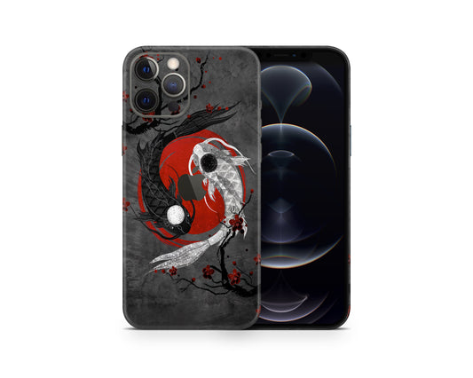 Yin Yang Rose Koi iPhone Skin