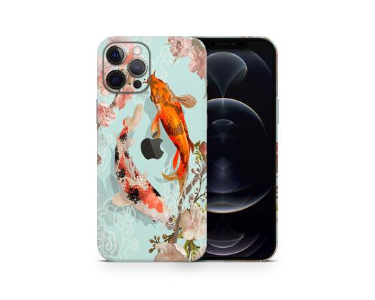 Yin Yang Koi Rose Light iPhone Skin