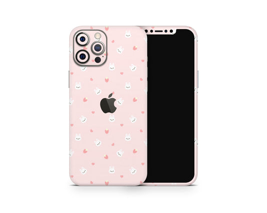 Lux Skins iPhone Cute Bunny Rabbit Strawberry iPhone 16 Pro Max Skins - Art Animals Skin