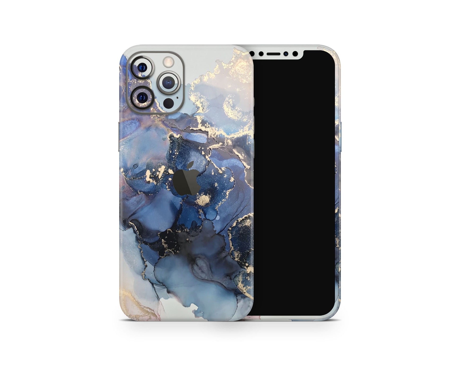 Lux Skins iPhone Ethereal Blue Gold Marble iPhone 16 Pro Max Skins - Pattern Marble Skin