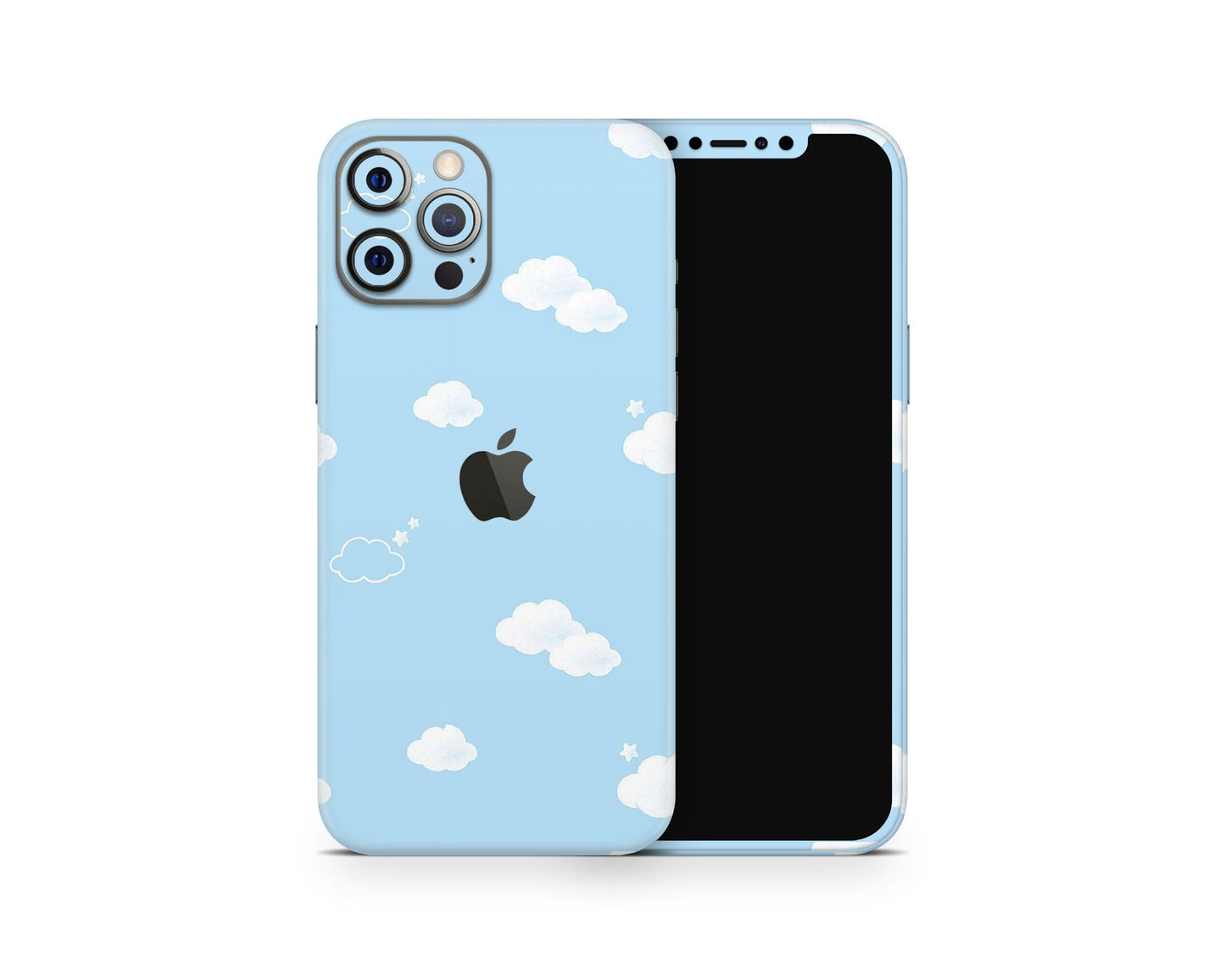 Lux Skins iPhone Cute Blue Clouds iPhone 16 Pro Max Skins - Art Clouds Skin