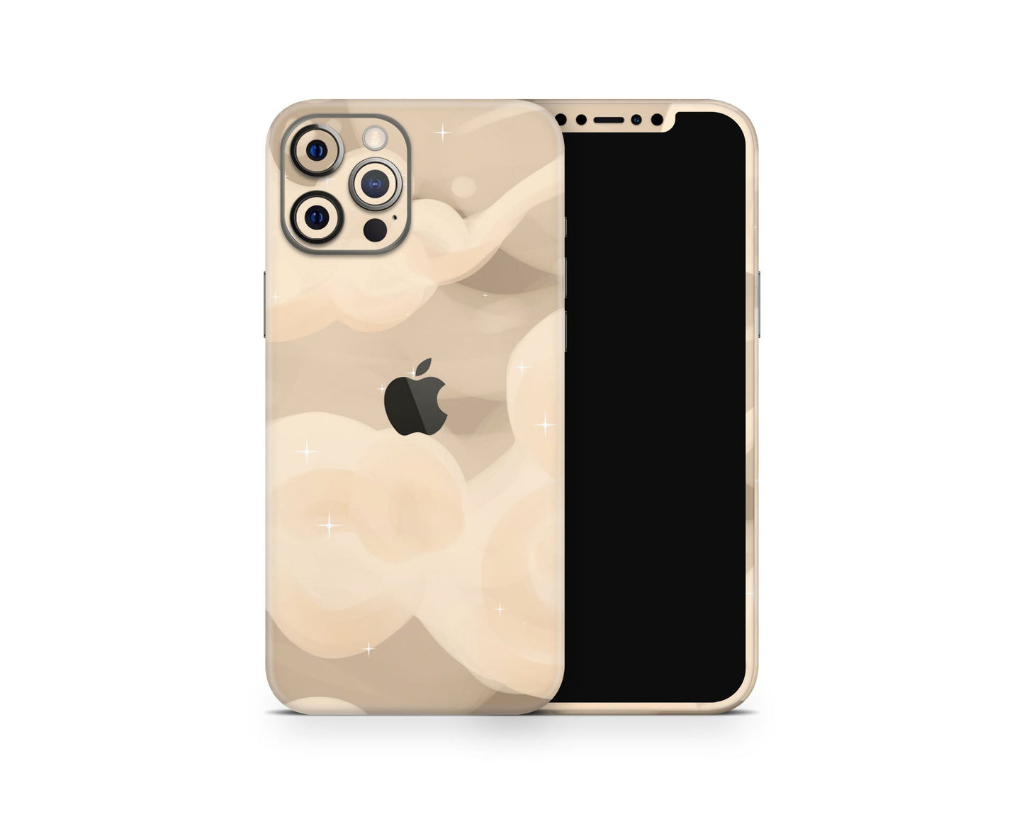 Lux Skins iPhone Beige Starry Clouds iPhone 16 Pro Max Skins - Pattern Galaxy Skin