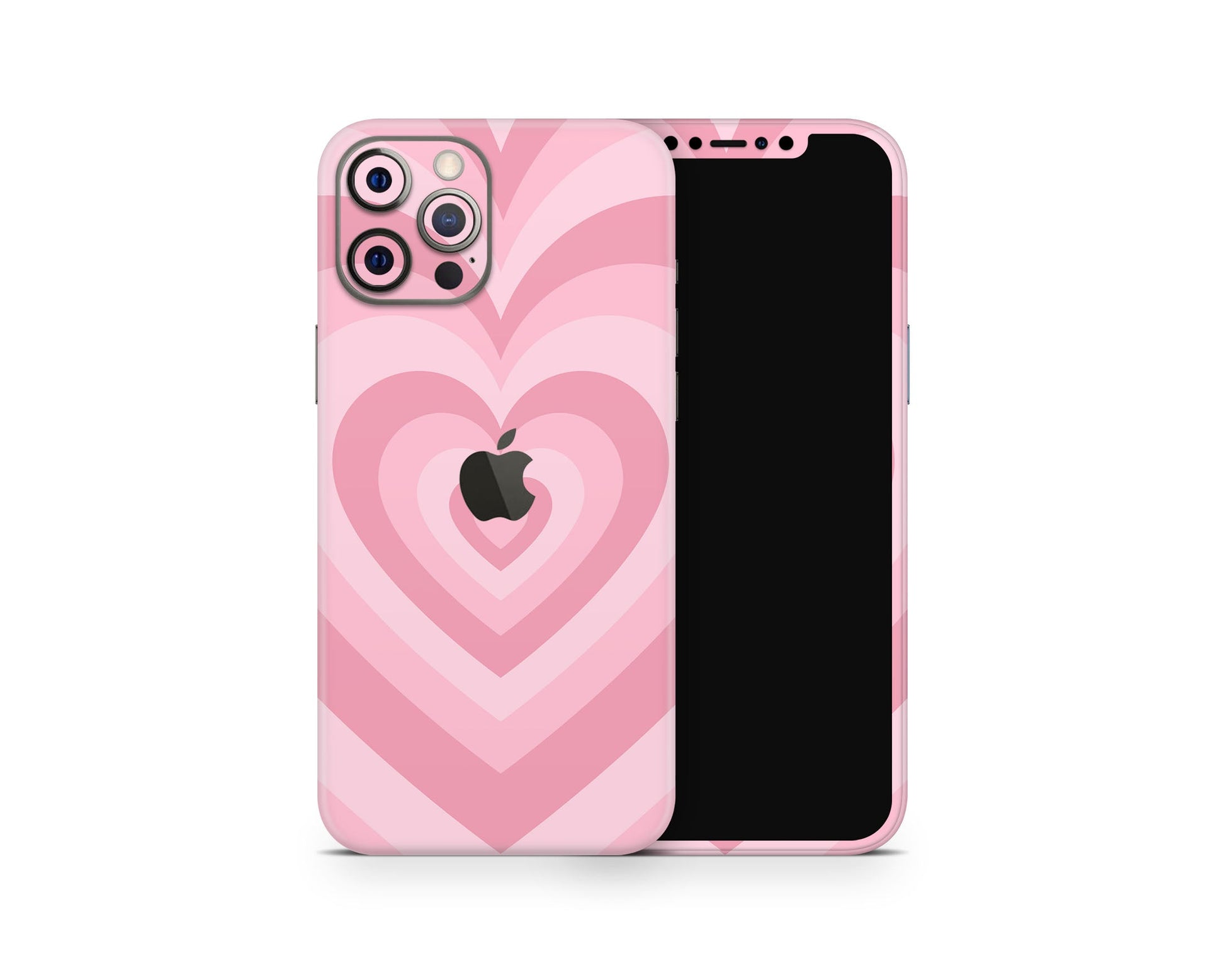 Lux Skins iPhone Pink Retro Hearts iPhone 16 Pro Max Skins - Art Solid Colours Skin