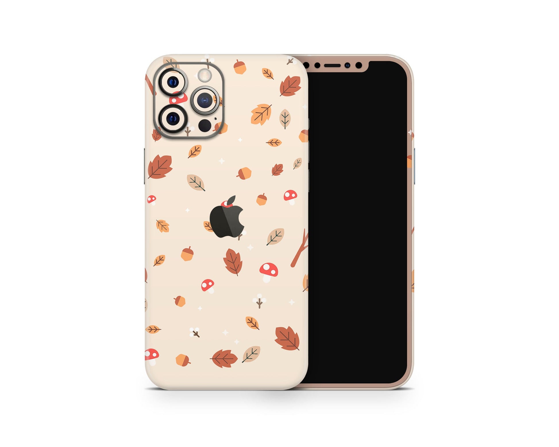 Lux Skins iPhone Cute Mushroom Leaves iPhone 16 Pro Max Skins - Art Floral Skin