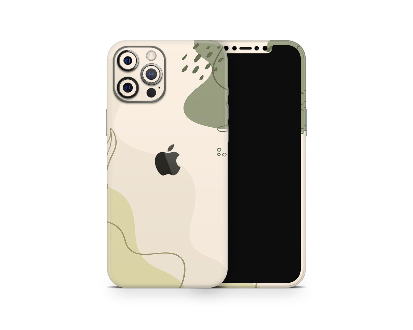 Lux Skins iPhone Abstract Soft Sage Green iPhone 16 Pro Max Skins - Pattern Abstract Skin