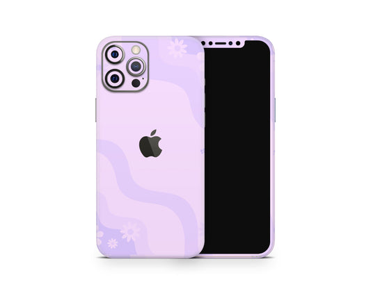 Lux Skins iPhone Purple Wavy Floral iPhone 16 Pro Max Skins - Art Floral Skin