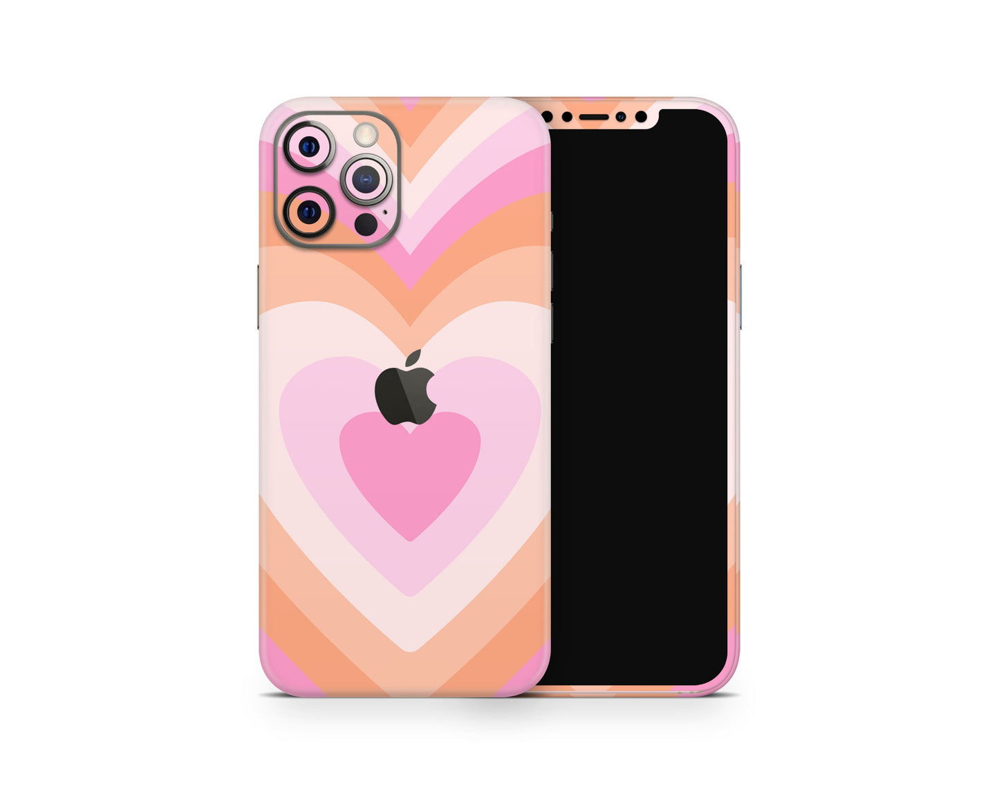 Lux Skins iPhone Retro Hearts Warm Pastel iPhone 16 Pro Max Skins - Art Abstract Skin