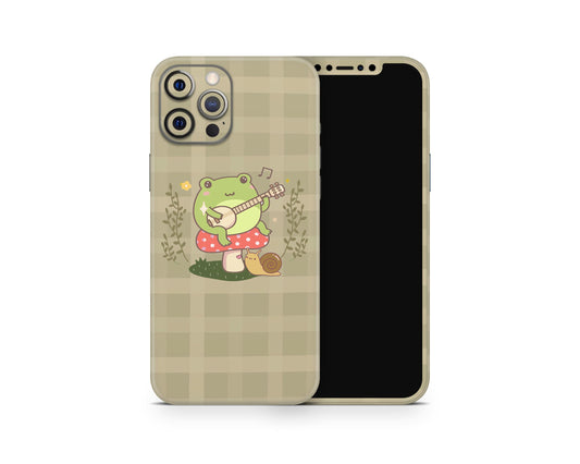 Lux Skins iPhone Green Frog Mushroom Cottagecore iPhone 16 Pro Max Skins - Art Animals Skin