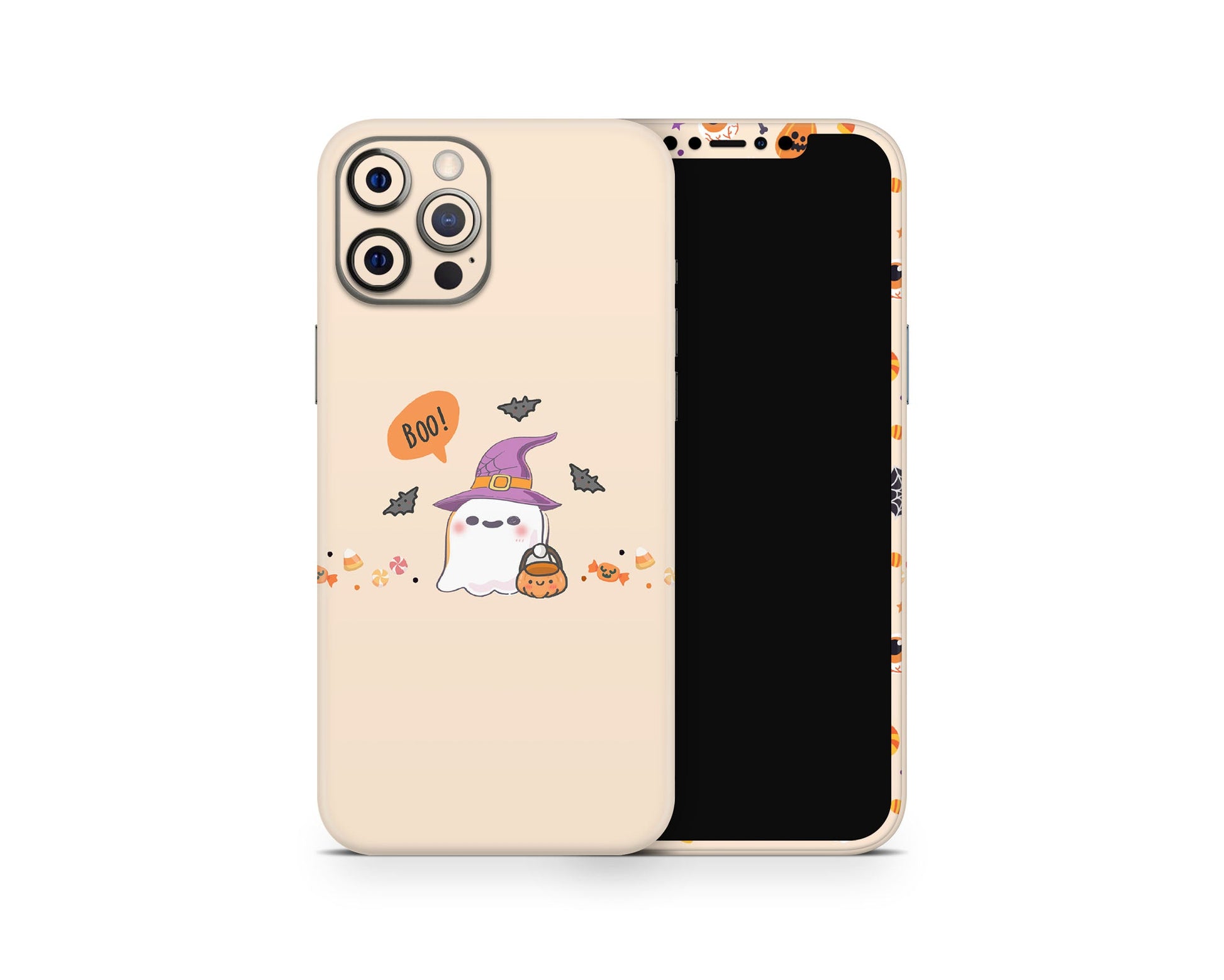 Lux Skins iPhone Cute Halloween Ghost iPhone 16 Pro Max Skins - Art Animals Skin