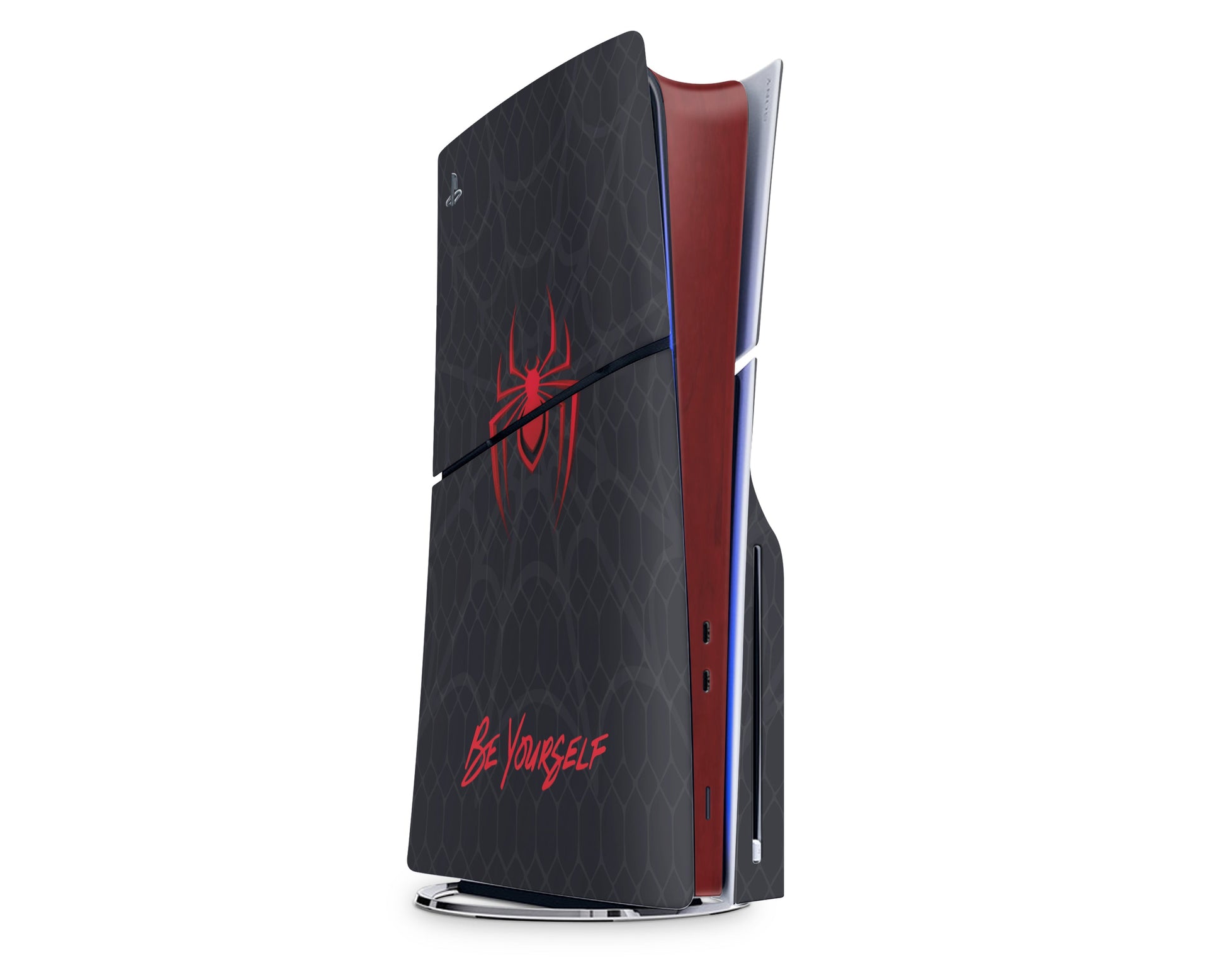 Lux Skins PS5 Slim Spiderman Miles Morales PS5 Slim Skins - Pop culture Spiderman Skin