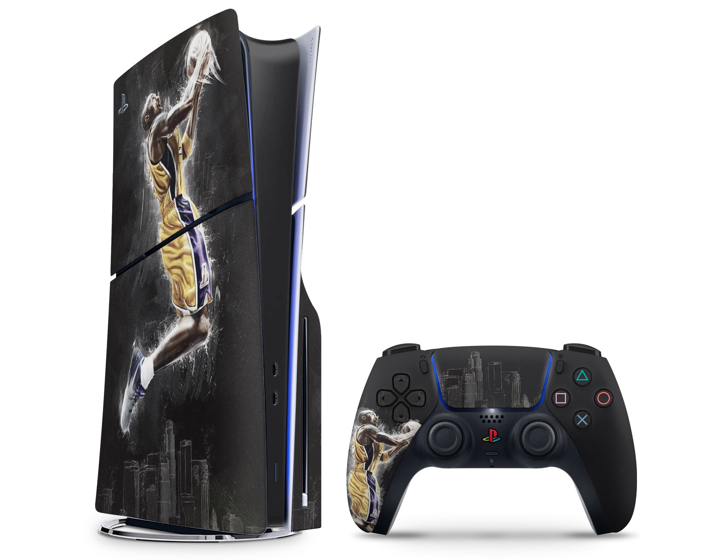 Lux Skins PS5 Slim Kobe Bryant Art PS5 Slim Skins - Sports Basketball Skin