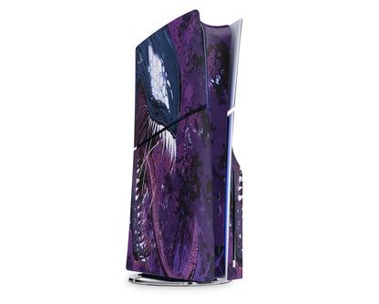 Lux Skins PS5 Slim Purple Venom PS5 Slim Skins - Pop culture Spiderman Skin