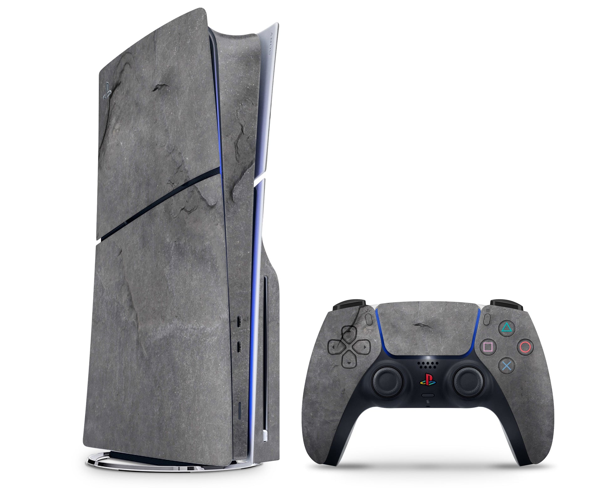 Lux Skins PS5 Slim Stone Slate PS5 Slim Skins - Pattern Texture Skin