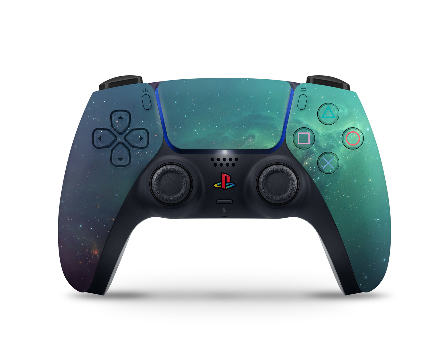 Green Stardust Galaxy PS5 Controller Skin