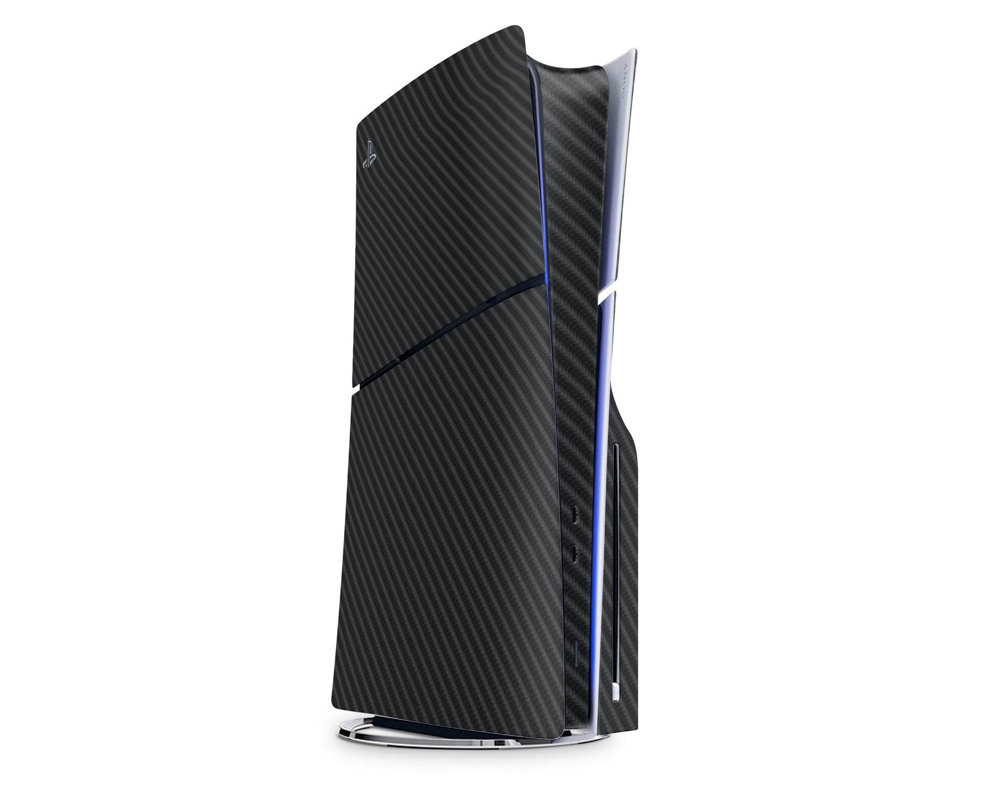 Lux Skins PS5 Slim Black Carbon Fibre PS5 Slim Skins - Pattern Texture Skin