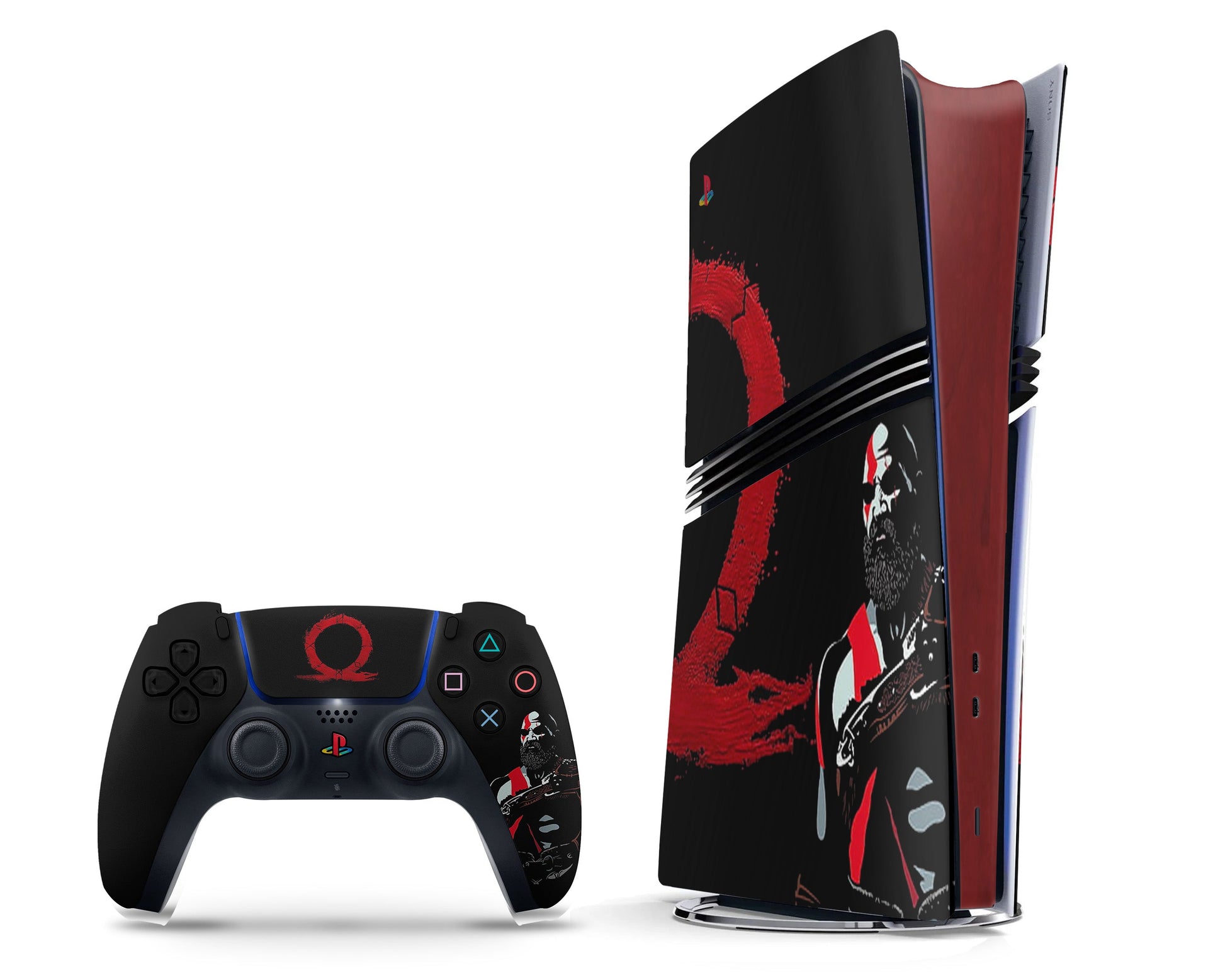 Lux Skins PS5 Pro Dark God of War PS5 Pro Skins - Pop culture God of War Skin