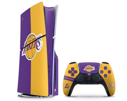 Lux Skins PS5 Slim LA Lakers Kobe 24 PS5 Slim Skins - Sports Basketball Skin