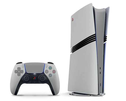 Lux Skins PS5 Pro Retro Classic Playstation Grey PS5 Pro Skins - Pop culture Retro Skin