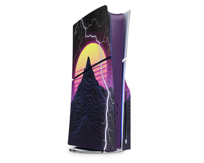 Lux Skins PS5 Slim Retrowave Synthwave PS5 Slim Skins - Pop culture Retro Skin