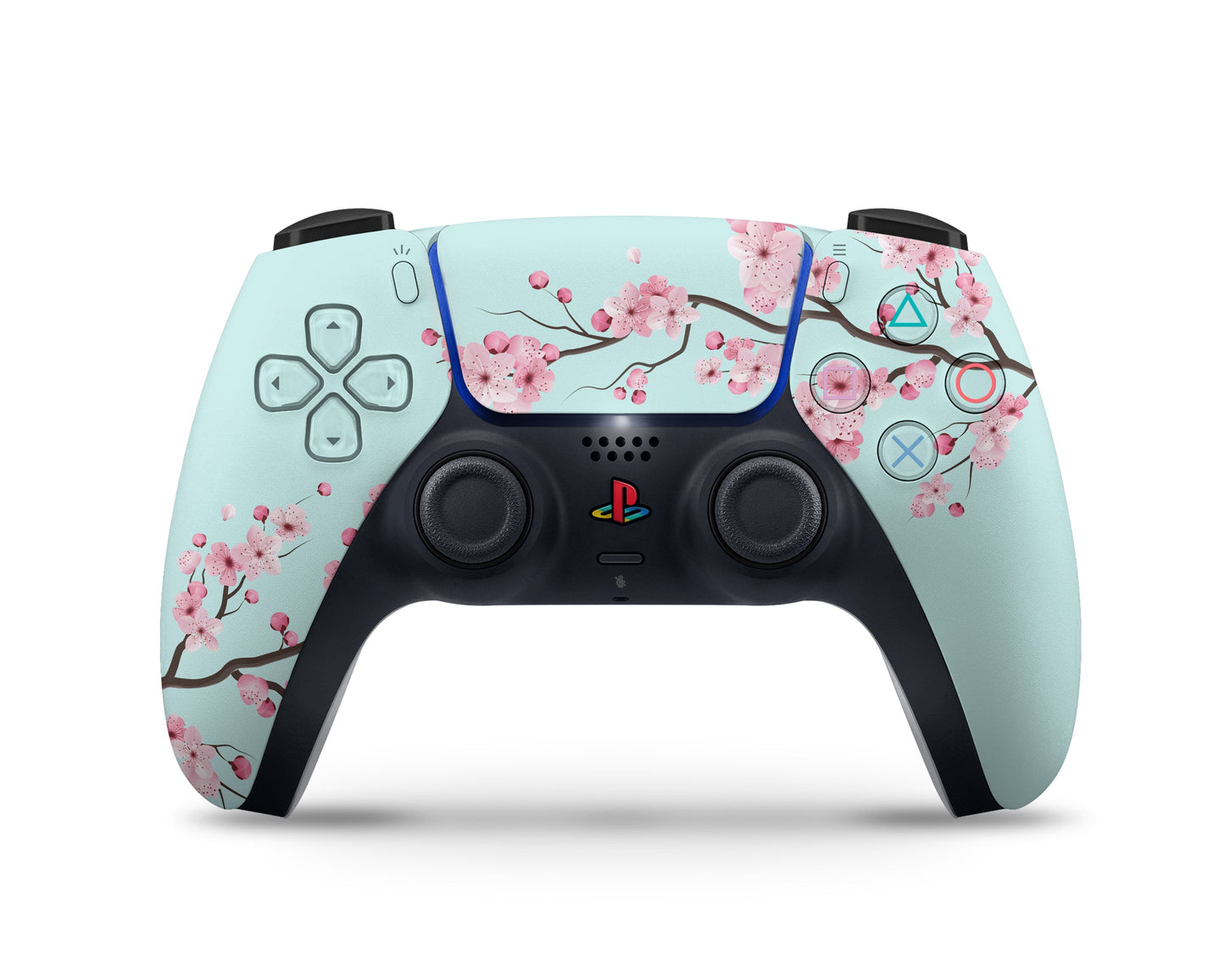 Lux Skins PS5 Pro Teal Cherry Blossom PS5 Pro Skins - Art Floral Skin