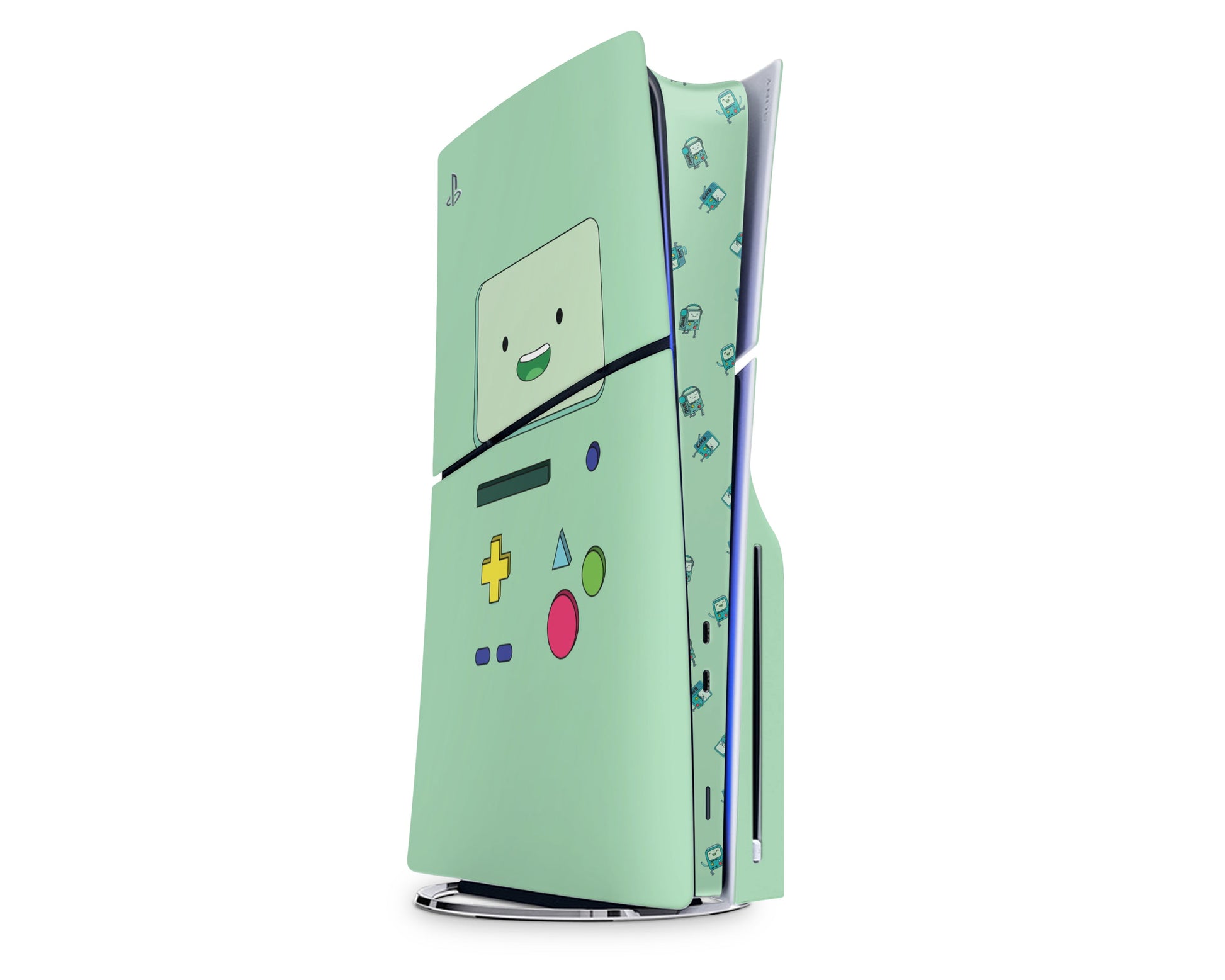 Lux Skins PS5 Slim Teal Beemo Adventure Time PS5 Slim Skins - Pop culture Adventure Time Skin