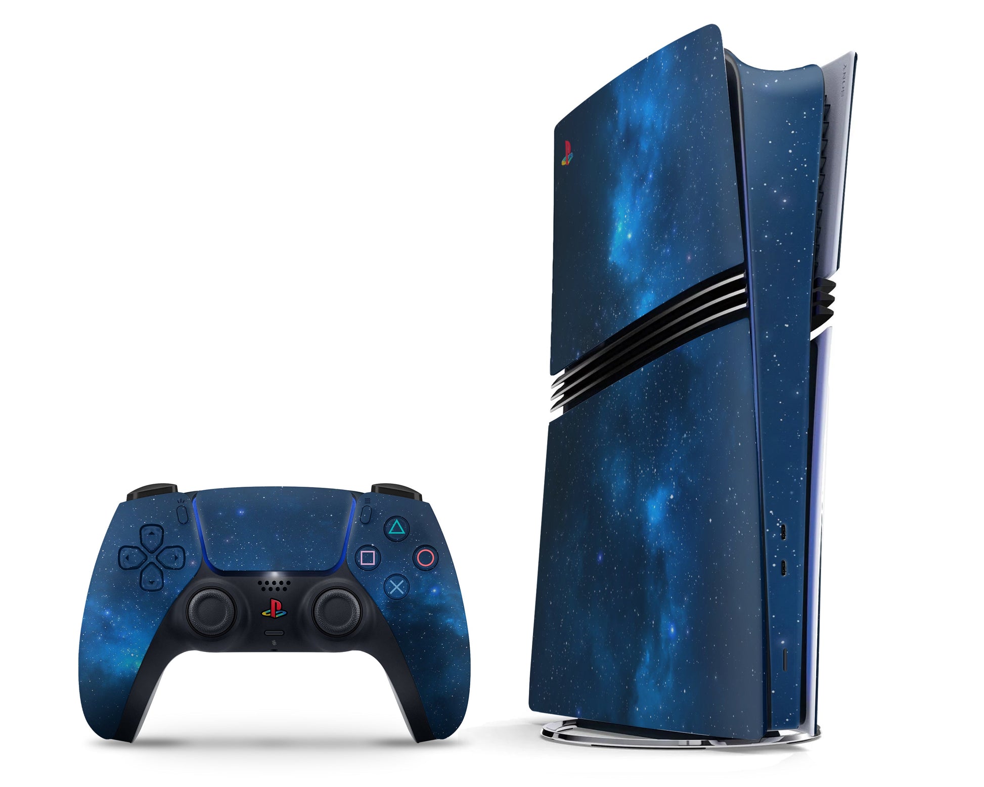 Lux Skins PS5 Pro Blue Stardust Galaxy PS5 Pro Skins - Pattern Galaxy Skin