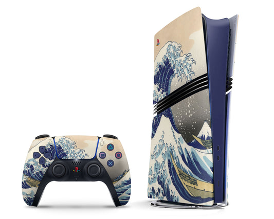 Lux Skins PS5 Pro Great Wave off Kanagawa PS5 Pro Skins - Art Artwork Skin