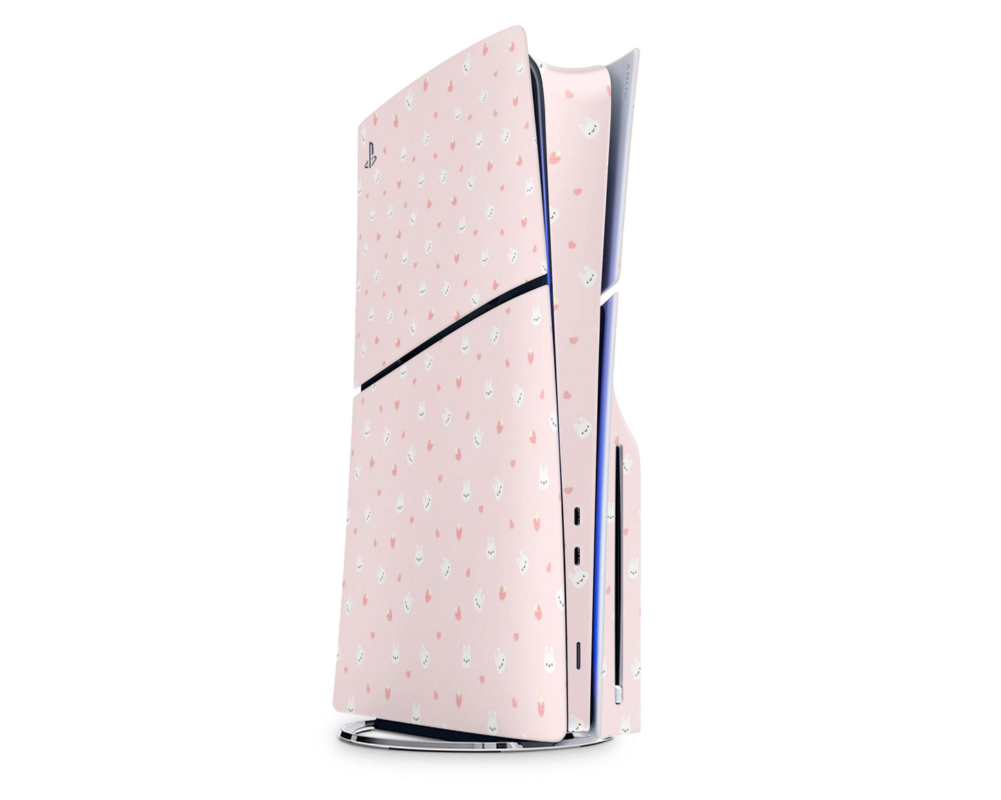 Lux Skins PS5 Slim Pink Strawberry Rabbit PS5 Slim Skins - Art Animals Skin