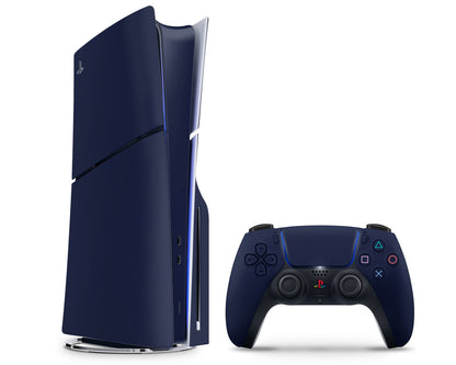 Lux Skins PS5 Slim Classic Navy Retro PS5 Slim Skins - Solid Colours Retro Skin