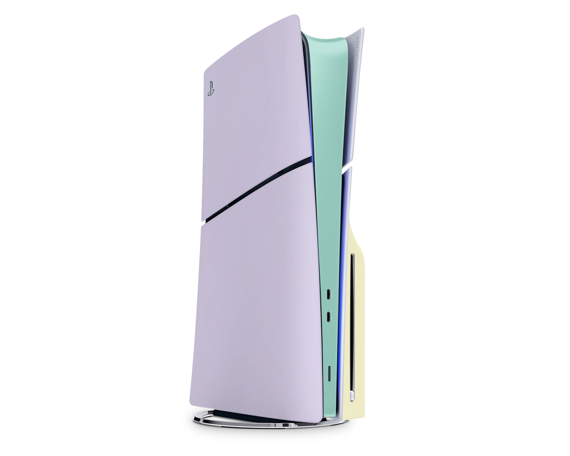 Lux Skins PS5 Slim Retro 80s Pastel Color Blocking PS5 Slim Skins - Solid Colours Colour Blocking Skin