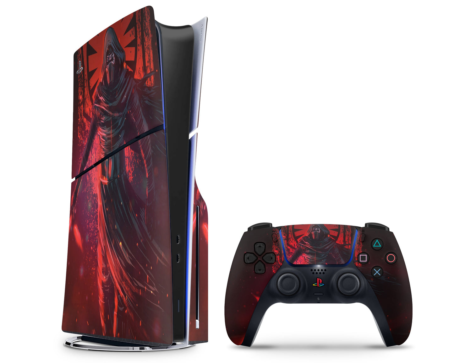 Lux Skins PS5 Slim Star Wars Kylo Ren Red PS5 Slim Skins - Pop culture Star Wars Skin