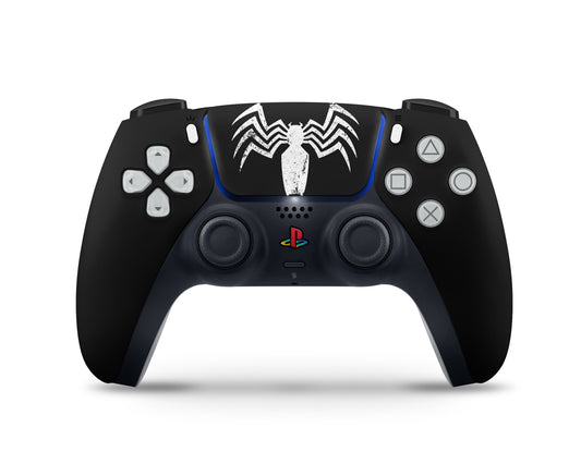 Black Spiderman Logo PS5 Controller Skin