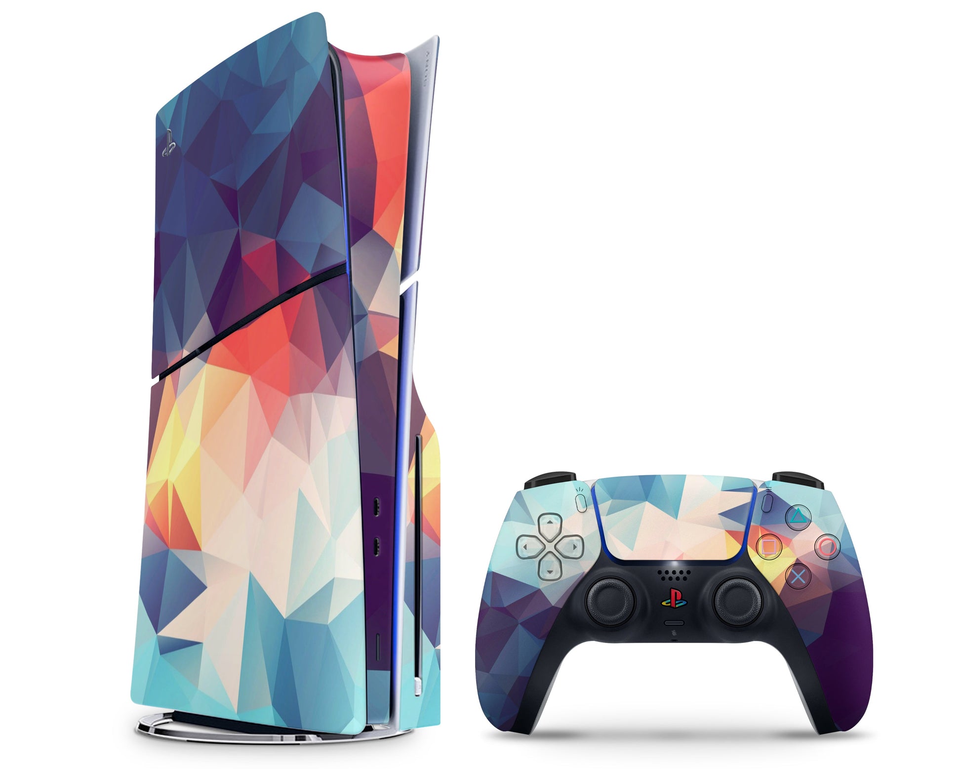 Lux Skins PS5 Slim Retro Geometric PS5 Slim Skins - Pattern Texture Skin