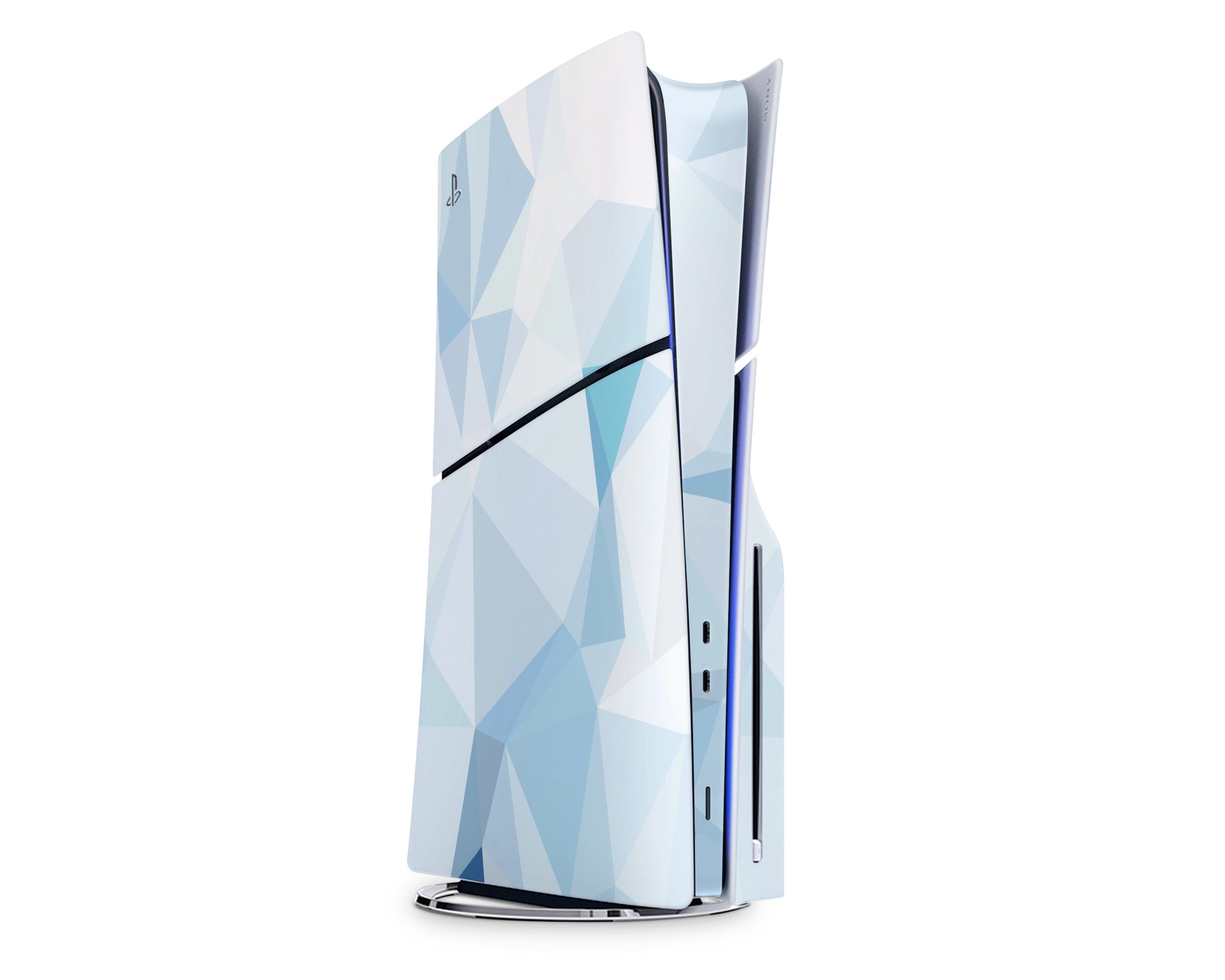 Lux Skins PS5 Slim Ice Blue Geometric PS5 Slim Skins - Pattern Texture Skin