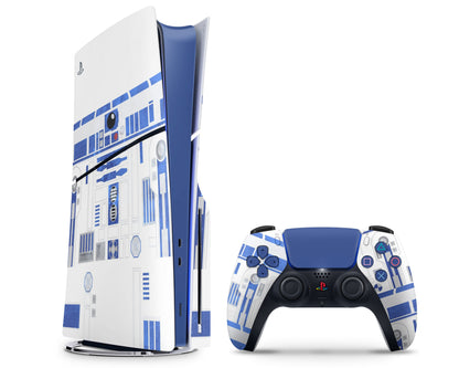 Lux Skins PS5 Slim Star Wars R2D2 PS5 Slim Skins - Pop culture Star Wars Skin