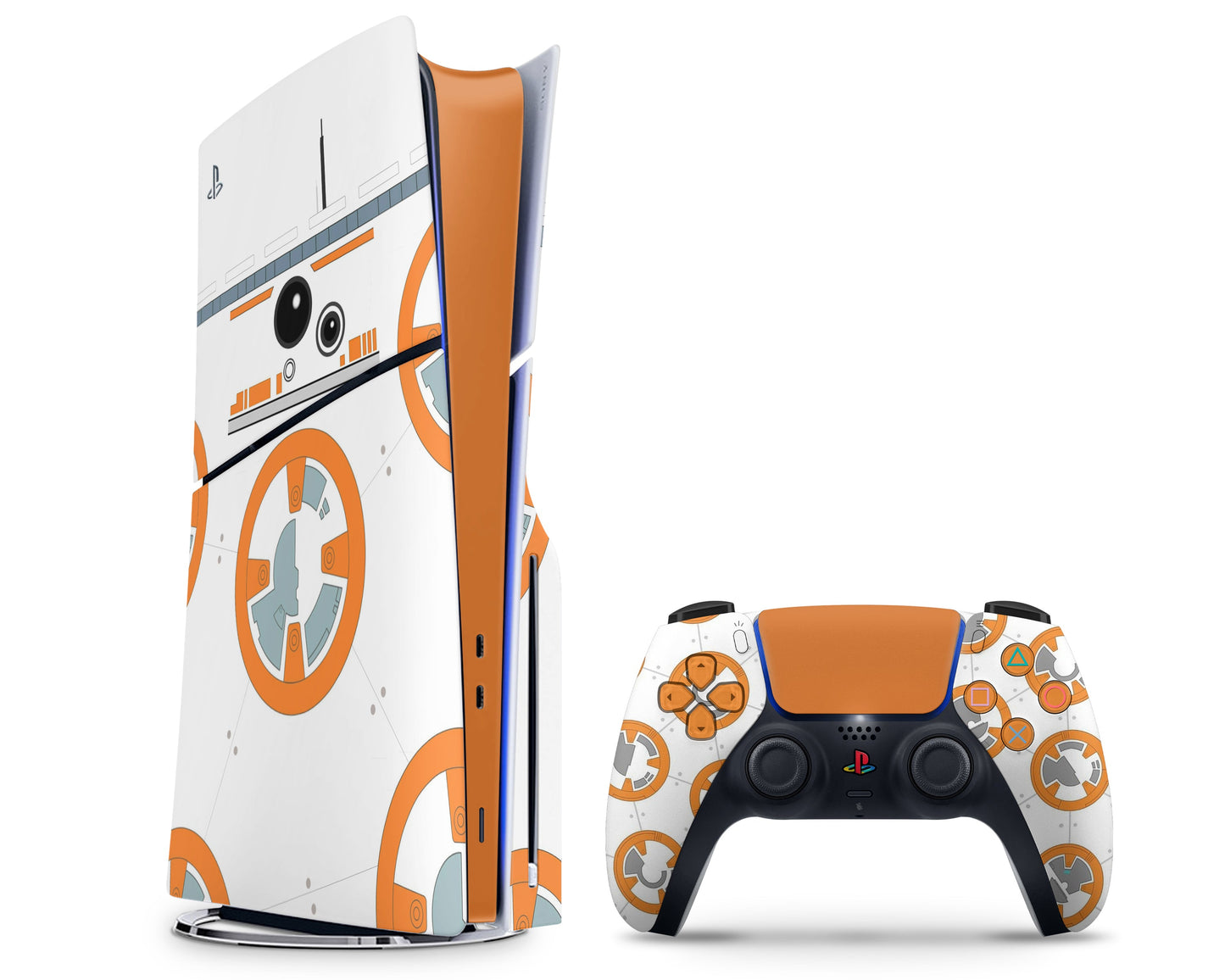 Lux Skins PS5 Slim Star Wars BB8 PS5 Slim Skins - Pop culture Star Wars Skin