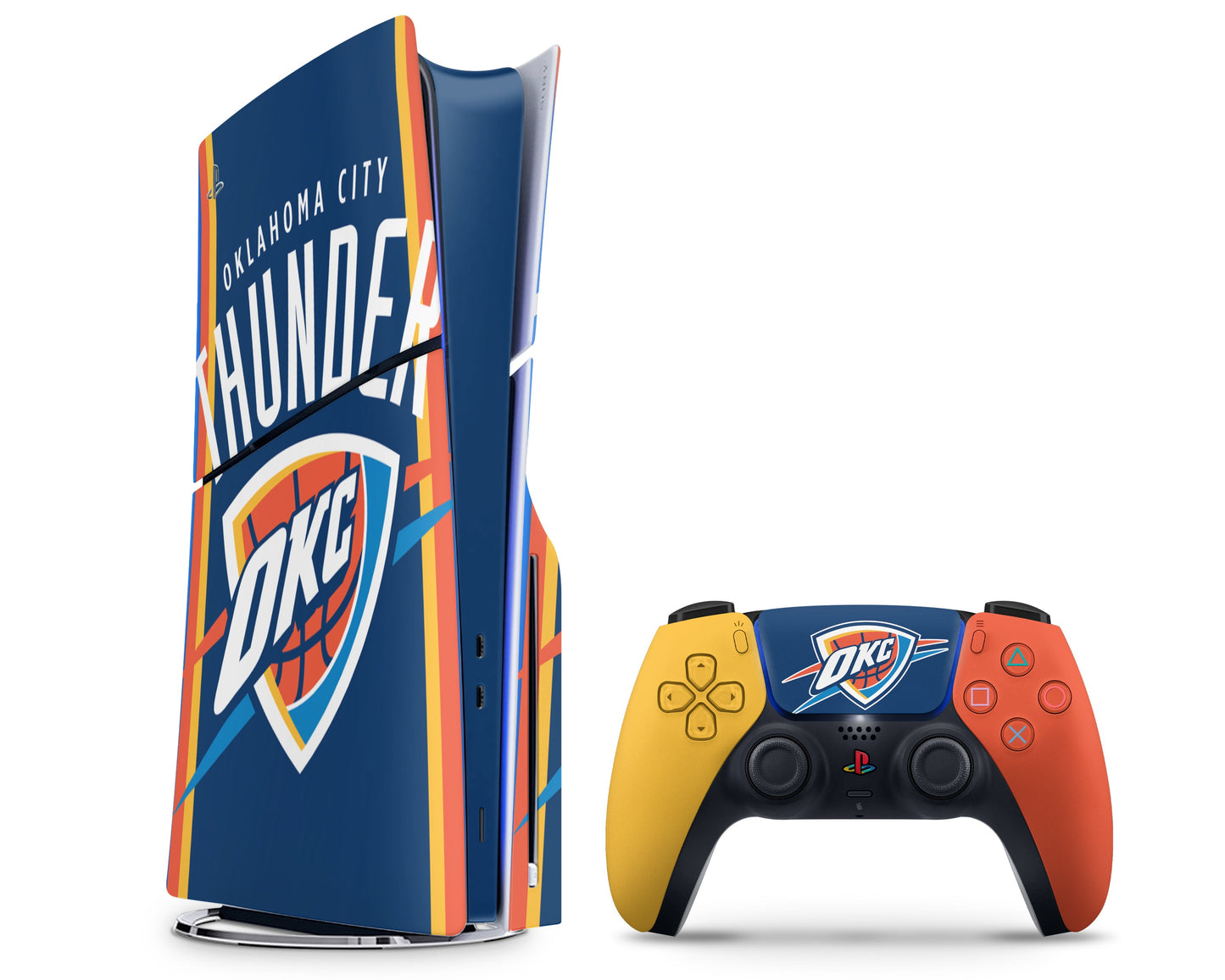 Lux Skins PS5 Slim Oklahoma City Thunder PS5 Slim Skins - Sports Basketball Skin