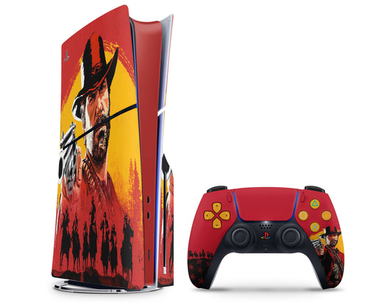 Lux Skins PS5 Slim Red Dead Redemption PS5 Slim Skins - Pop culture  Skin