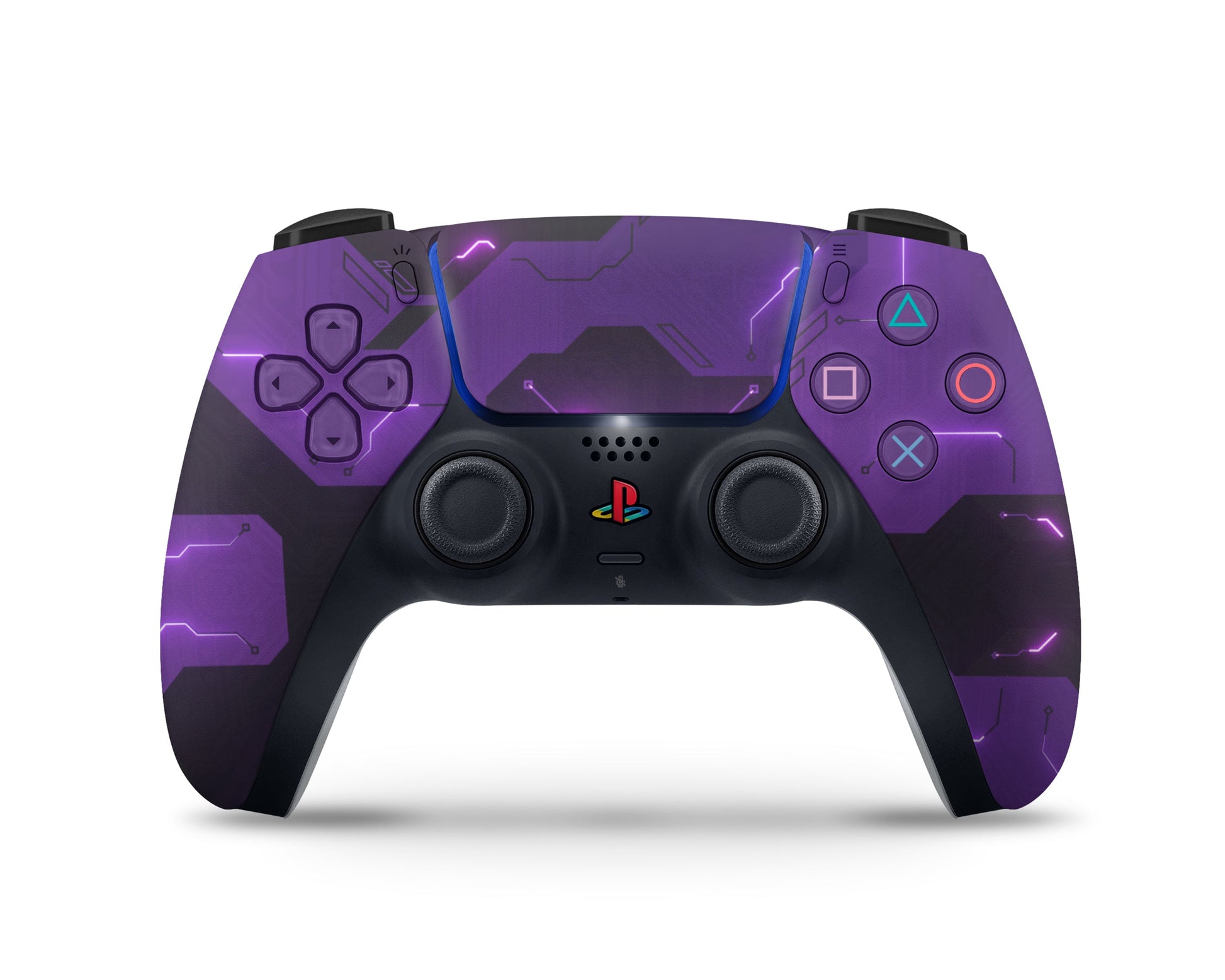 Lux Skins PS5 Slim Futristic Purple Gamer PS5 Slim Skins - Pattern Art Skin