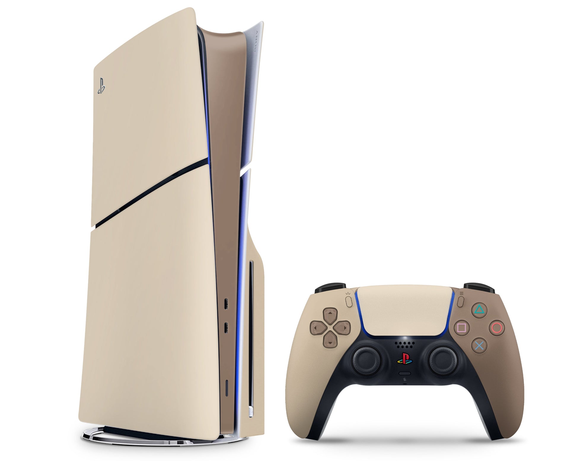 Lux Skins PS5 Slim Iced Latte PS5 Slim Skins - Solid Colours Colour Blocking Skin