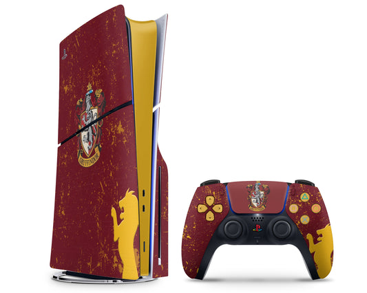 Lux Skins PS5 Slim Harry Potter Gryffindor PS5 Slim Skins - Pop culture Harry Potter Skin