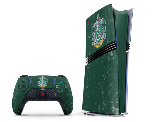 Lux Skins PS5 Pro Harry Potter Slytherin PS5 Pro Skins - Pop culture Harry Potter Skin