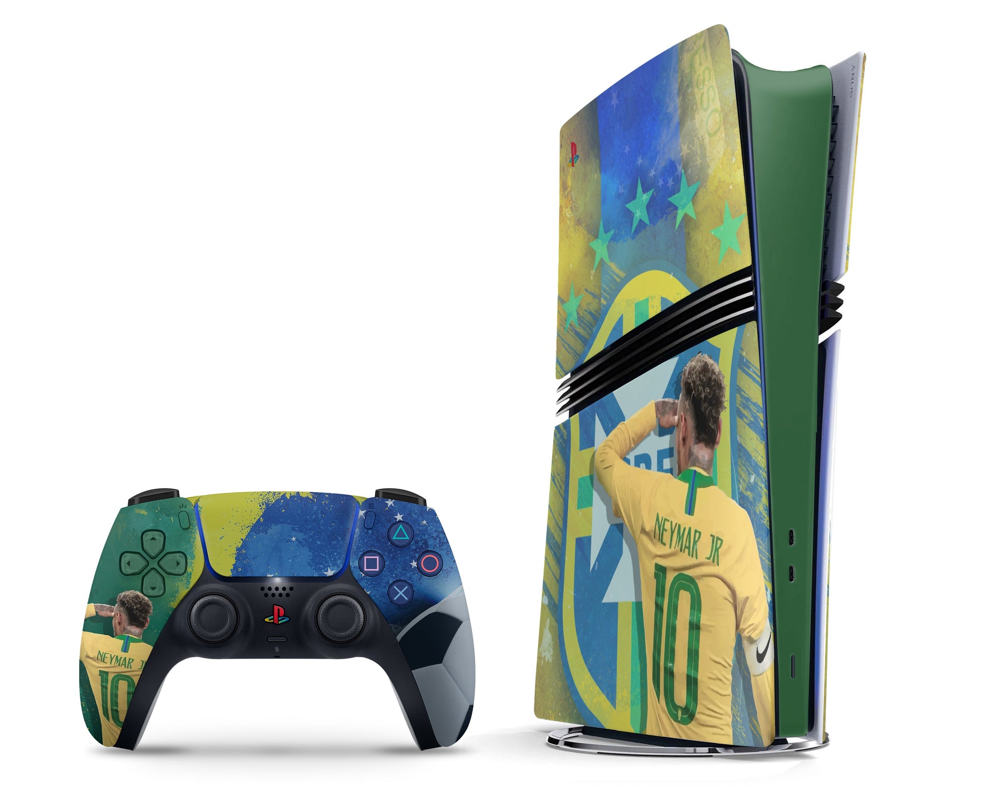 Lux Skins PS5 Pro Brazil Neymar Junior PS5 Pro Skins - Sports Soccer Skin