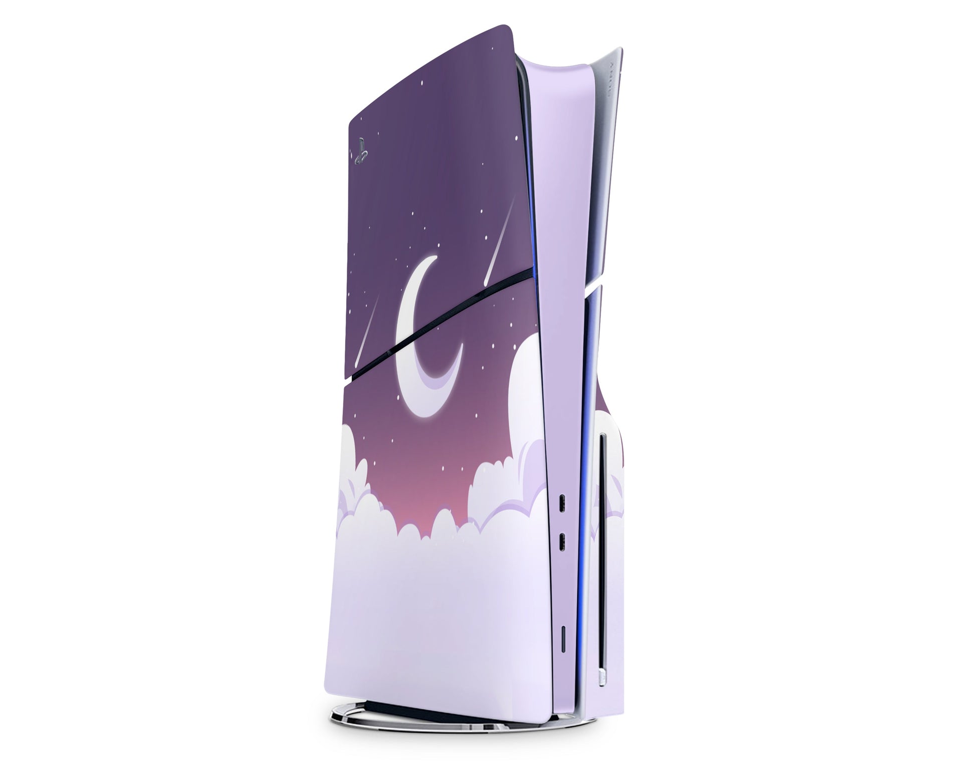 Lux Skins PS5 Slim Purple Dreamy Night Clouds PS5 Slim Skins - Art Clouds Skin