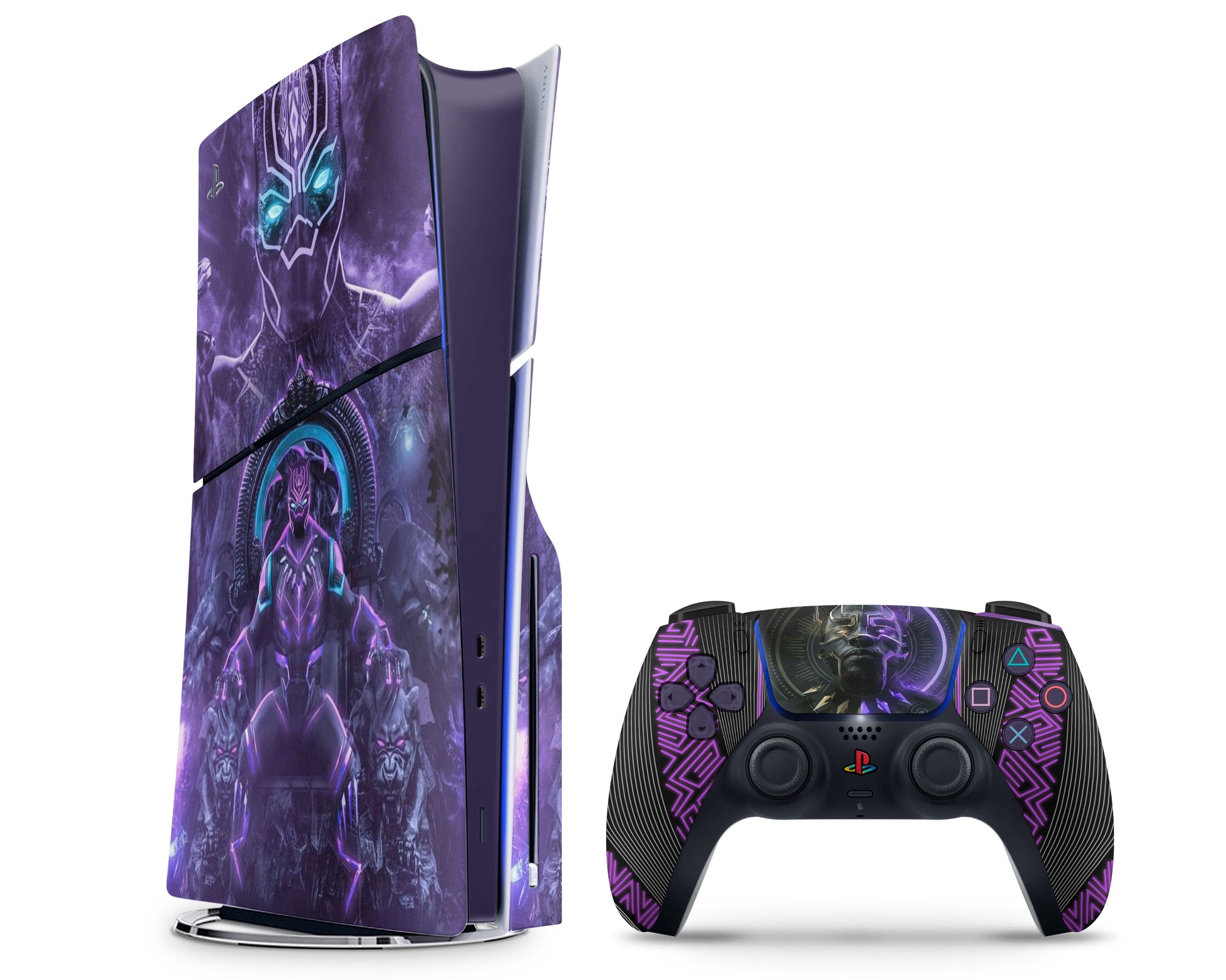 Lux Skins PS5 Slim Black Panther Wakanda Forever PS5 Slim Skins - Pop culture Comics Skin