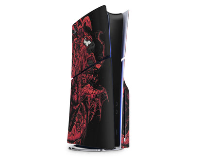 Lux Skins PS5 Slim Black Venom vs Carnage PS5 Slim Skins - Pop culture Comics Skin