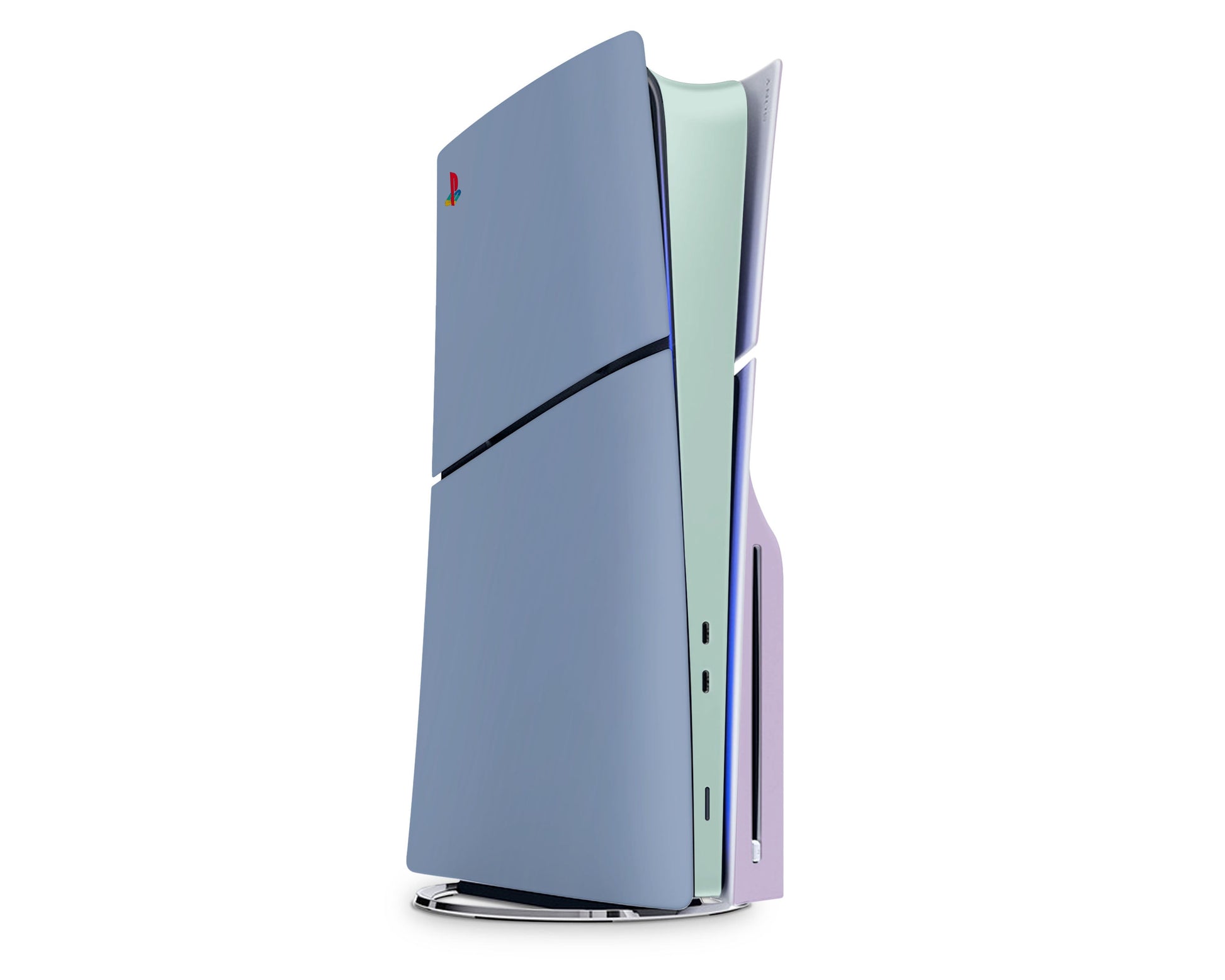 Lux Skins PS5 Slim Blue Mint Color Blocking PS5 Slim Skins - Solid Colours Colour Blocking Skin