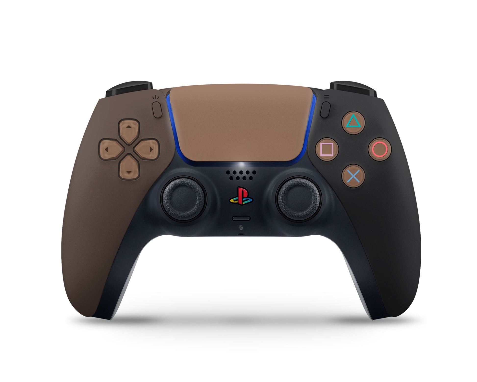 Lux Skins PS5 Pro Dark Chocolate Color Blocking PS5 Pro Skins - Solid Colours Colour Blocking Skin