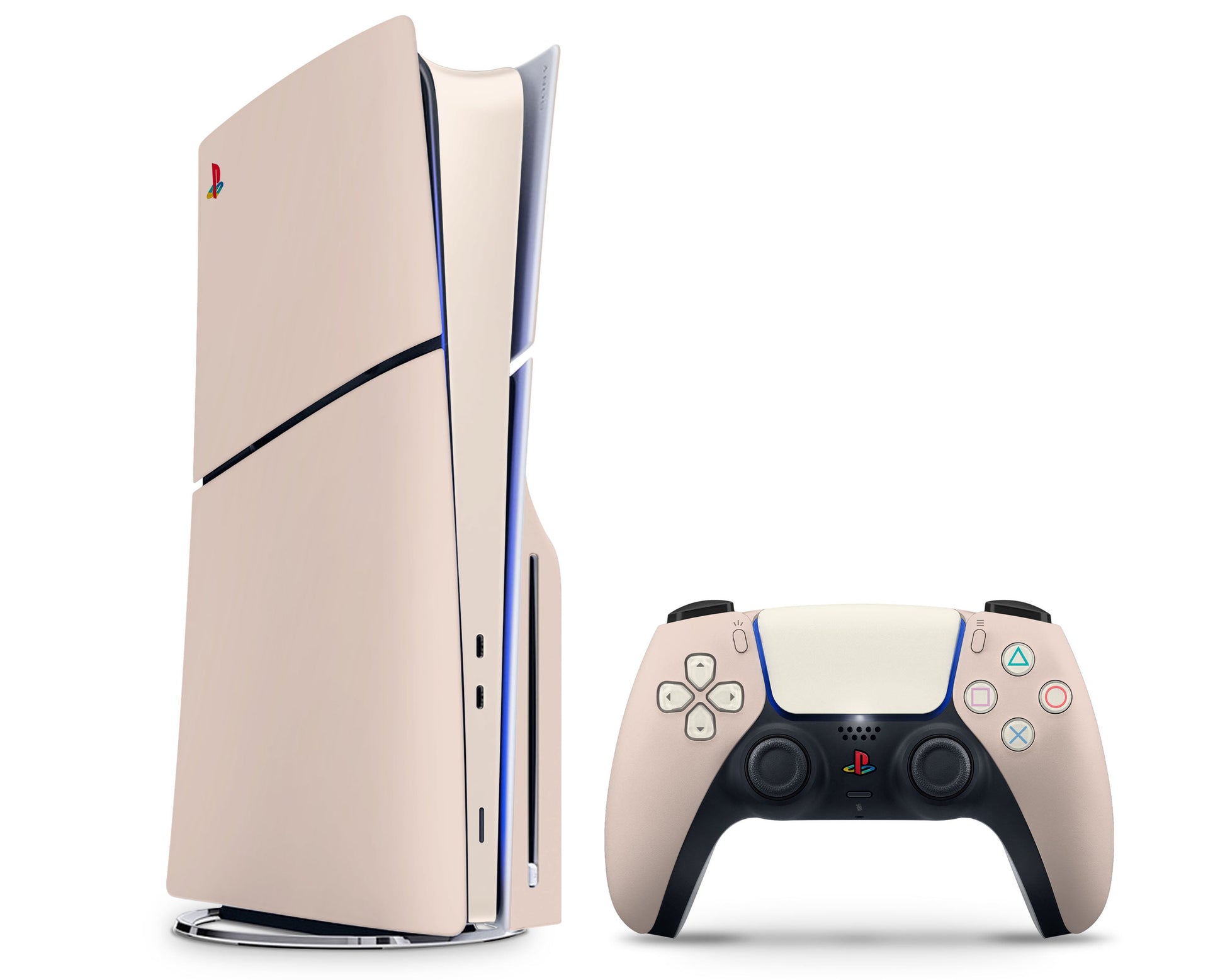 Lux Skins PS5 Slim Hazelnut Latte PS5 Slim Skins - Solid Colours Colour Blocking Skin